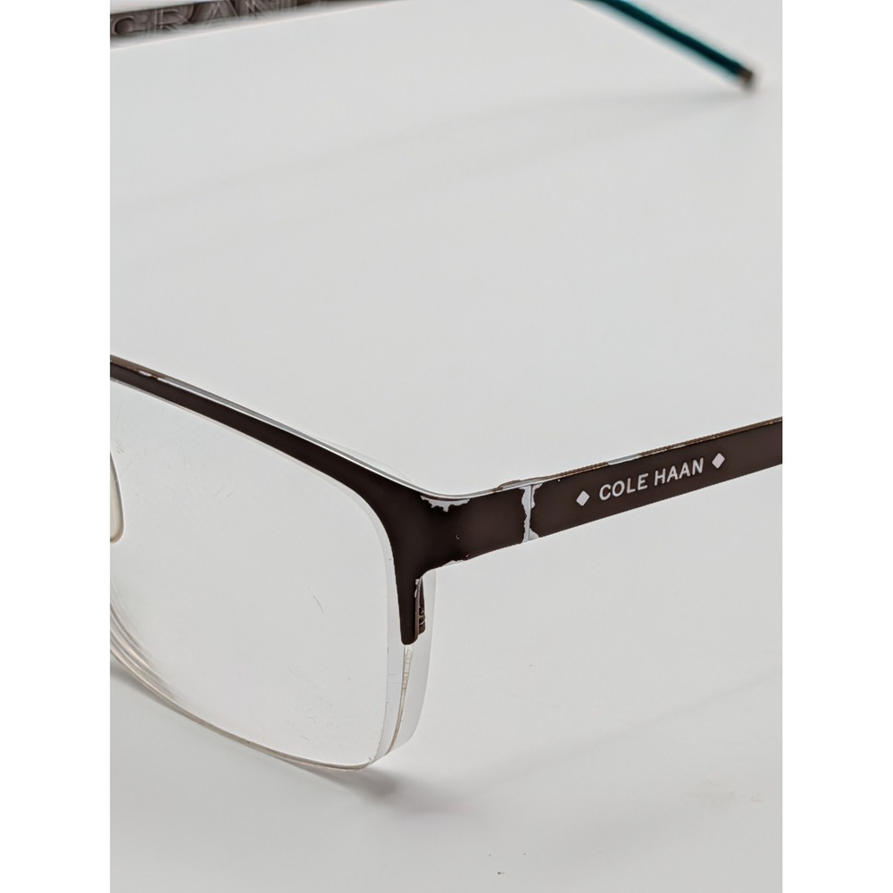 Cole Haan Zerogrand CH4014 Half Rim Eyeglass Frames Brown Teal 51-18-140 - Picture 5 of 16
